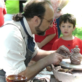 pottery wheel demonstration for children, teens and adults