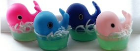 whales toy soaps by Kulina Folk Art